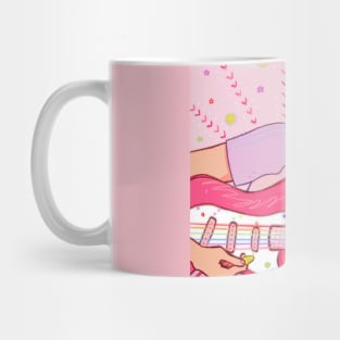 pink guitar Mug